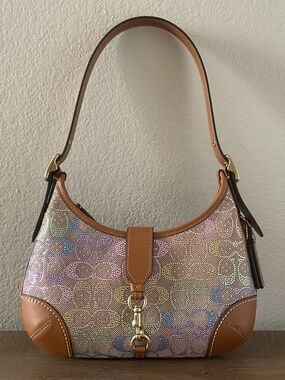 Coach rainbow crystal Hampton in signature jacquard